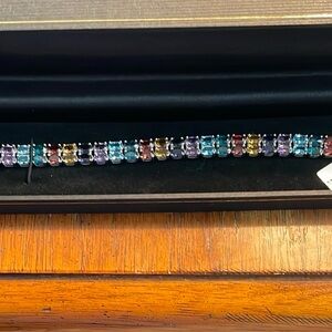 Multicolor Gemstone Tennis Bracelet